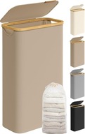 Kosz wolnostojący na pranie Songmics 65l beżowy