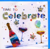 KARTKA URODZINOWA SZAMPAN BALONY 3D