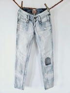 Bershka spodnie jeansy slim przecierane dekatyzowane r. 32
