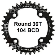 Zębatka SNAIL Narrow Wide 36t 104BCD OKRĄGŁA NARROWWIDE do Shimano/Dartmoor