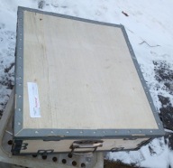 skrzynia okuwana frachtowa 55x46x18 skrzynio-paleta transportowa ze sklejki