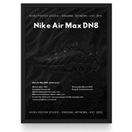 Plakat Nike Air Max DN 8 “Anthracite” (Czarna/Biała Ramka)