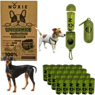 WORECZKI WORKI BIODEGRADOWALNE NA PSIE ODCHODY KUPY Z ZIELONYM ETUI 360 SZT