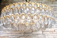 Żyrandol mosiężny lampa PALWA pałacowa zabytek glamour vintage lata60