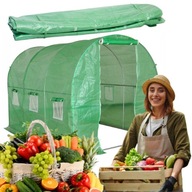 FOLIA TUNELU SZKLARNIA OGRODOWA POSZYCIE NA TUNEL 3x2x2m ZIELONA