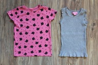 top + t-shirt 122 128 komplet dziewczęcy koty