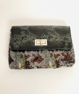 VINTAGE TOREBKA CEKINY WZÓR MORO Z ŁAŃCUCHEM 80'