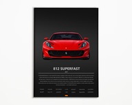 PLAKAT FERRARI 812 SUPERFAST IDEALNY NA PREZENT OBRAZ NA ŚCIANE A3