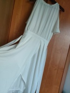 Zjawiskowa_Sukienka / Koktailowa_Midi / Biała_Używana_38_Okazja