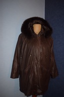 SAKI PŁASZCZ SKÓRZANY Z KAPTUREM SKÓRA NATURALNA _48