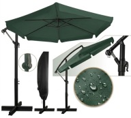 Parasol z wysięgnikiem DM zielony 350 x 250 cm. wysoka jakość niska cena