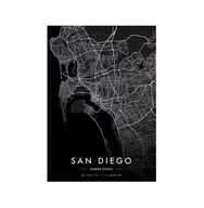 Plakat „Mapa Miasta” – Minimalistyczny Plakat Mapowy