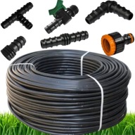 LINIA KROPLUJĄCA 16mm 100m ZESTAW NAWADNIAJĄCY LINIA+178 ELEMENTÓW WYDAJNA
