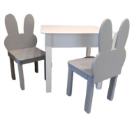Stolik i 2 krzesełka drewniane 92-116