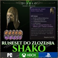 Diablo 4 IV Runy Do Złozenia|SHAKO HARLEQUIN CREST CZAKO | Mistyczny SPARK