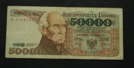 Polska - banknot - 50000 Złotych 1989 rok Seria G