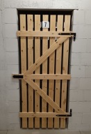 Drzwi drewniane ażurowe listwowe do piwnicy komórki piwniczne 50x200 cm