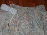 ZASŁONY bawełniane Pastelowe Kwiaty BOHO na taśmie 3 szt. 131/269 cm