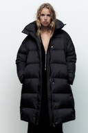 ZARA DŁUGA KURTKA PUCHOWA WATER AND WIND PROTECT S