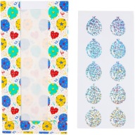 TOREBKI PAPIEROWE CUKIERKI SŁODYCZE NAKLEJKI 10SZT