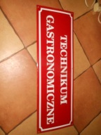 EMALIOWANA TABLICA TECHNIKUM GASTRONOMICZNE