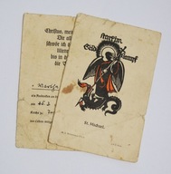 Stary obrazek Św.Michał przedwojenny niemiecki