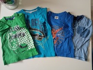 4 szt koszulka t-shirt chłopięce bawełna r 98/104