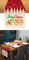 Bieżnik Boże Narodzenie 183x34 cm Czerwony, Dekoracja Stołu na Święta