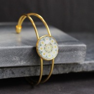 Bransoletka damska Mandala Premium Handmade Biała boho hippie
