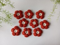 Szydełkowe kwiatki 6,5 cm