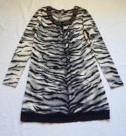 QUIZ SUKIENKA DZIANINA ZEBRA KAMYKI L 40