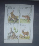 BLOK Mi 3 ** IRLANDIA DZIKIE ZWIERZĘTA