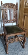Krzesło antyk - śliczne rzeźbione wszędzie Aniołki anioły cherubiny - stare