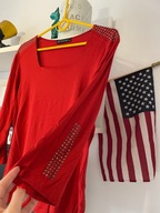 B JUST ELEGANCE Cekiny rarytas CZERWONA zwiewna