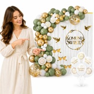 DEKORACJE KOMUNIJNE BALONY GIRLANDA NA KOMUNIĘ ŚWIĘTĄ GIRLANDA ZESTAW O1