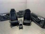 FOTELE ŚRODEK MERCEDES C-KLASA W205 COUPE C63 6.3 AMG GRZANE + WENTYLOWANE