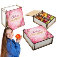 PREZENT NA DZIEŃ KOBIET PUDEŁKO NIESPODZIANKA OPAKOWANIE BOX NA SŁODYCZE