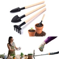 NARZĘDZIA OGRODOWE MINI ZESTAW AKCESORII DO OGRODU GRABIE ŁOPATKA SZPADEL