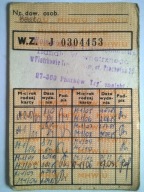 Karta do wydawania kartek żywnościowych - 1984-85