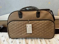 CAELY duża skórzana ELEGANCKA TORBA PODRÓŻNA brązowa Super prezent