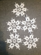 Zestaw 5 gwiazdki szydełkowych