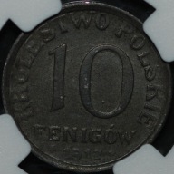 10 Fenigów 1917 NBO - Królestwo Polskie - MS 62 - NGC - MENNICZE