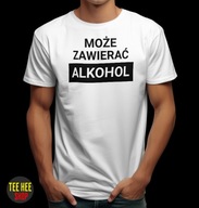 KOSZULKA ŚMIESZNA MOŻE ZAWIERAĆ ALKOHOL BIAŁA M
