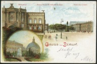 Gruss aus Berlin Bibliothek Palais Kaiser Wilhelm - J Miesler 1898 Litho