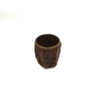 Rustykalny kubek szklanka kieliszek imitacja kory vintage myśliwski styl 90