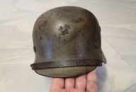 Hełm niemiecki M35 sygnowany SUPER STAN