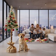 CHOINKA SZTUCZNA NA PNIU PIĘKNA SOSNA DIAMENTOWA GĘSTA OŚNIEŻONA DUŻA 180cm