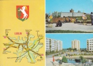LUBLIN - MAPKA - HERB - ZAMEK- OSIEDLE LUBELSKIEJ SPÓŁDZIELNI MIESZKANIOWEJ