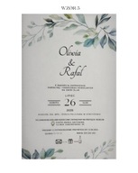 Zaproszenia ślubne jednostronne z kopertą W CENIE