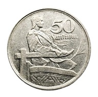 50 santimu z Łotwy z 1922 roku, rok emisji "1922". moneta wybita w niklu.